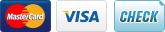 We accept Visa, MasterCard and checks.